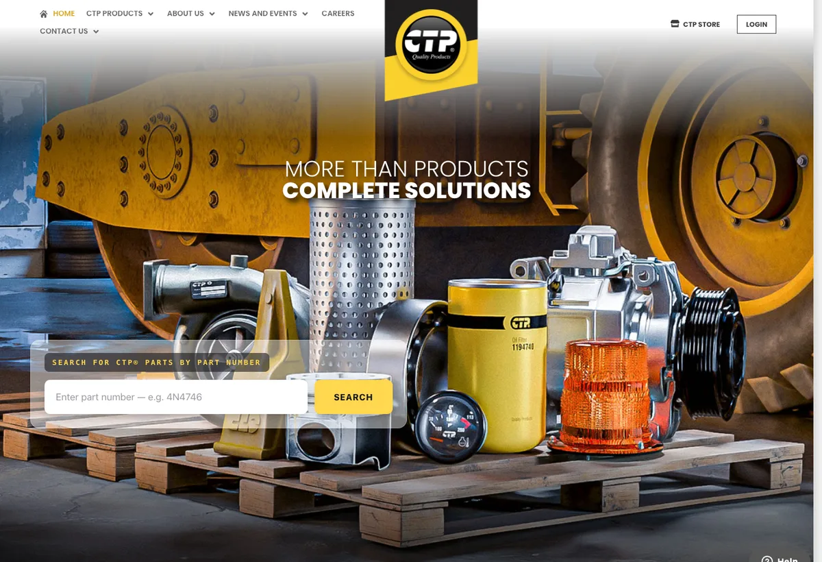 Homepage of Costex Tractor Parts — aftermarket Caterpillar parts